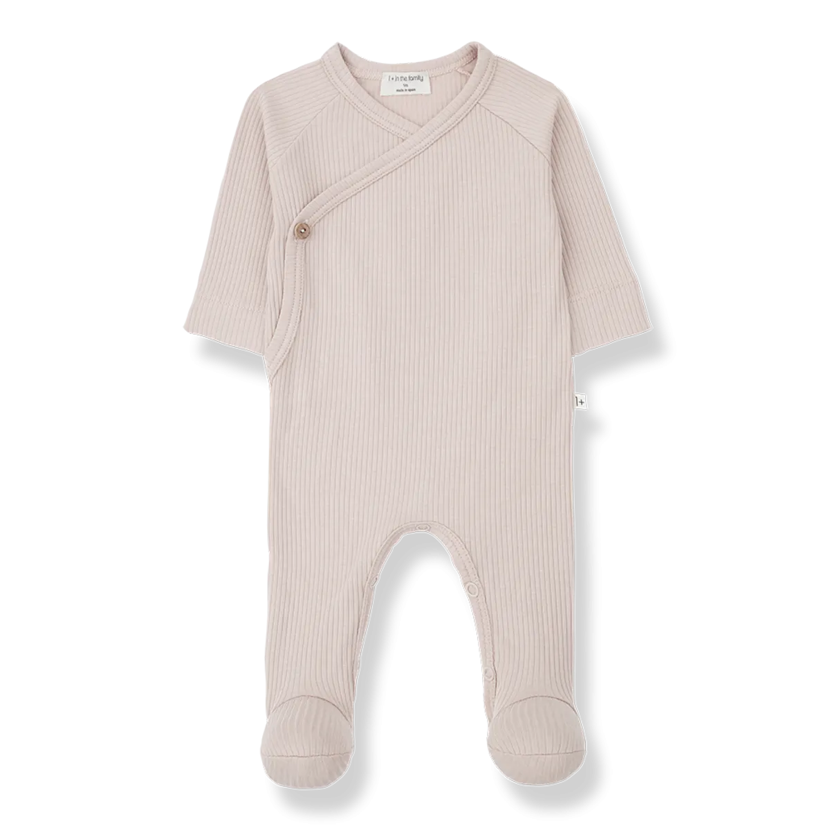 1  In The Family - Kimono Footie - Dusty Pink