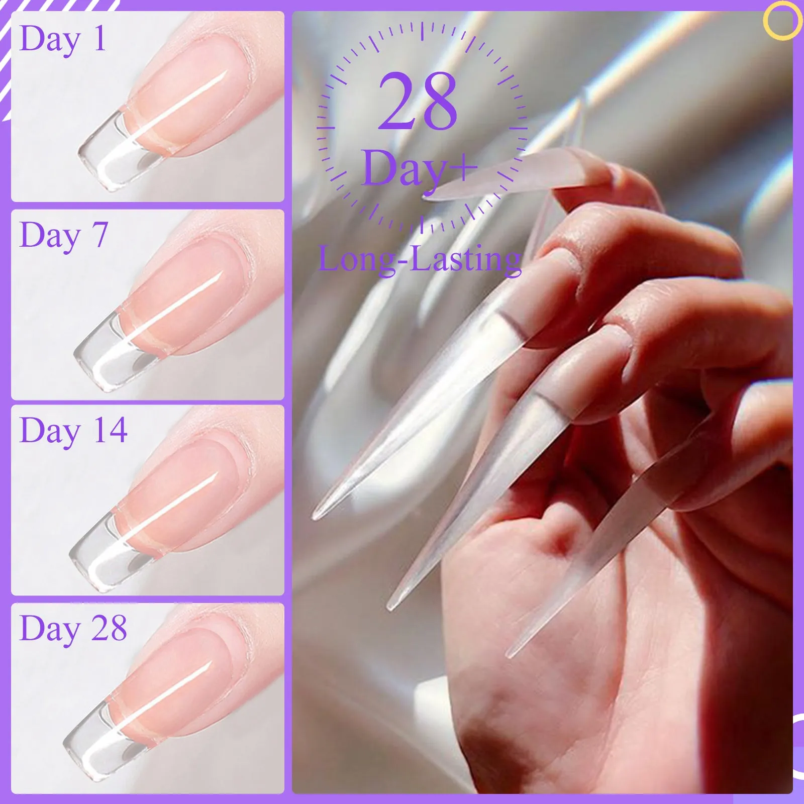 3.5oz/100g Large Capacity Clear Builder Nail Gel Kit