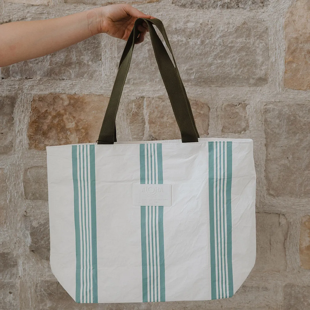 Aloha Linen Stripe Day Tripper Tote Bag