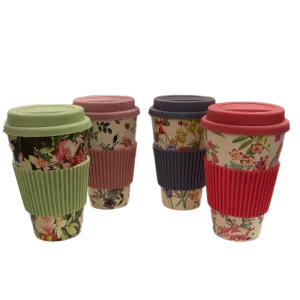 Assorted Bamboo Travel Mug, INDIVIDUALLY SOLD