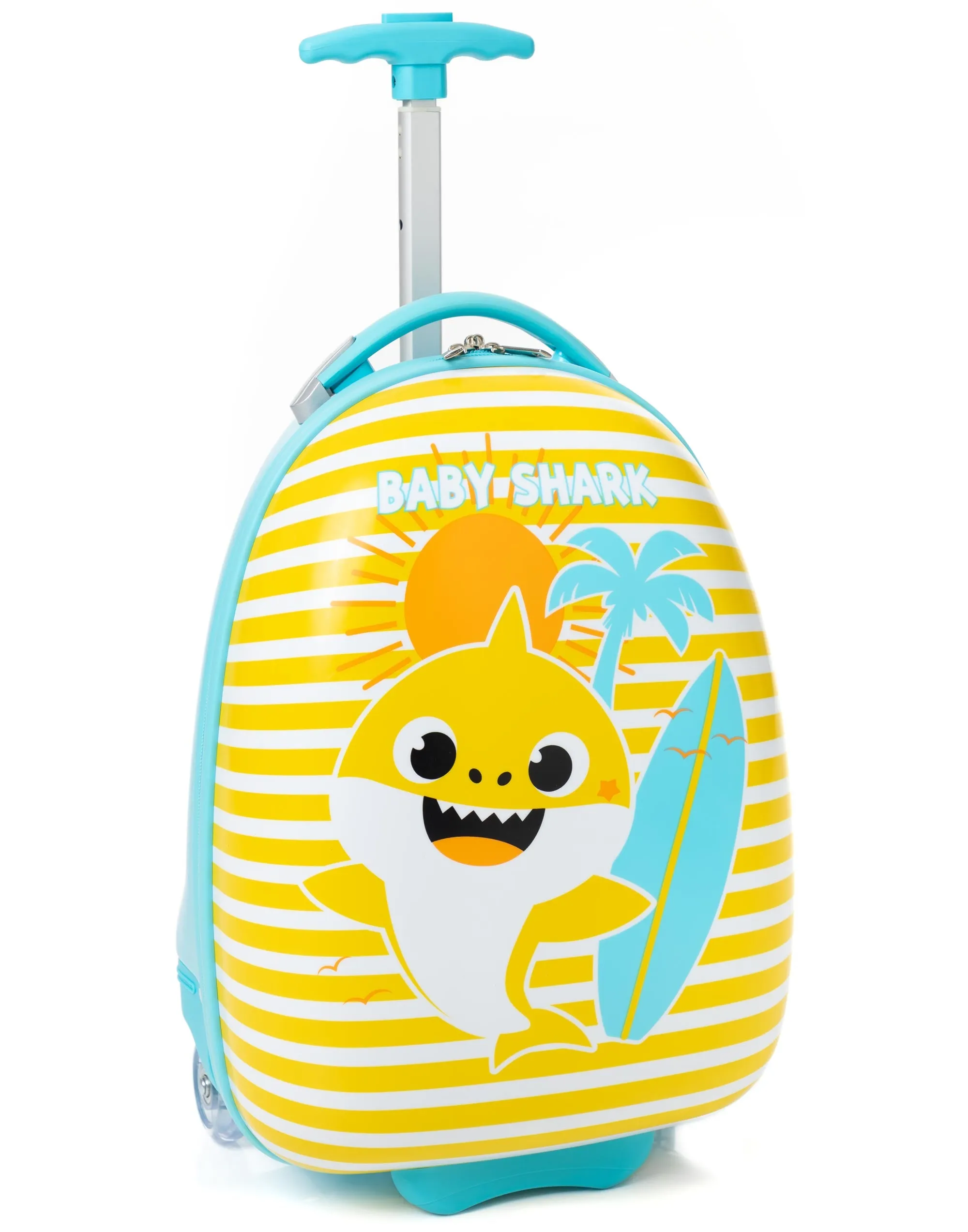 Baby Shark Kids Blue Yellow Suitcase