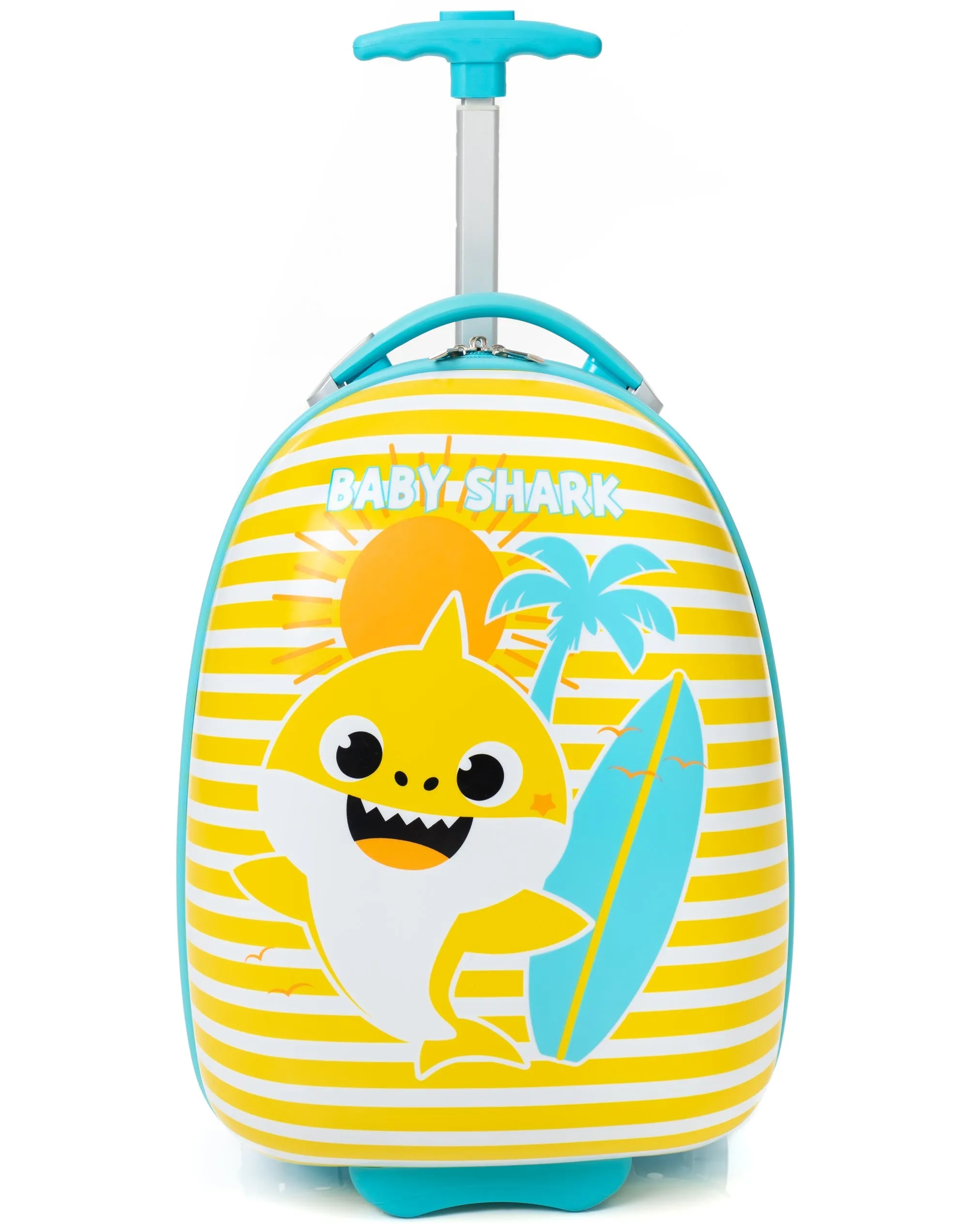 Baby Shark Kids Blue Yellow Suitcase