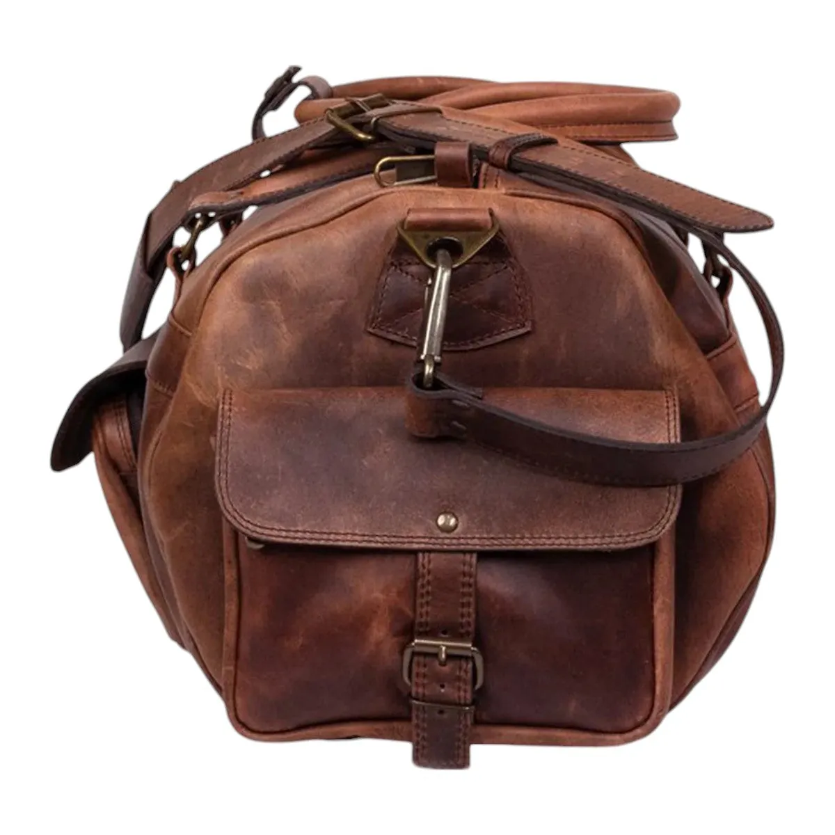 Balin Leather Travel Duffel Bag