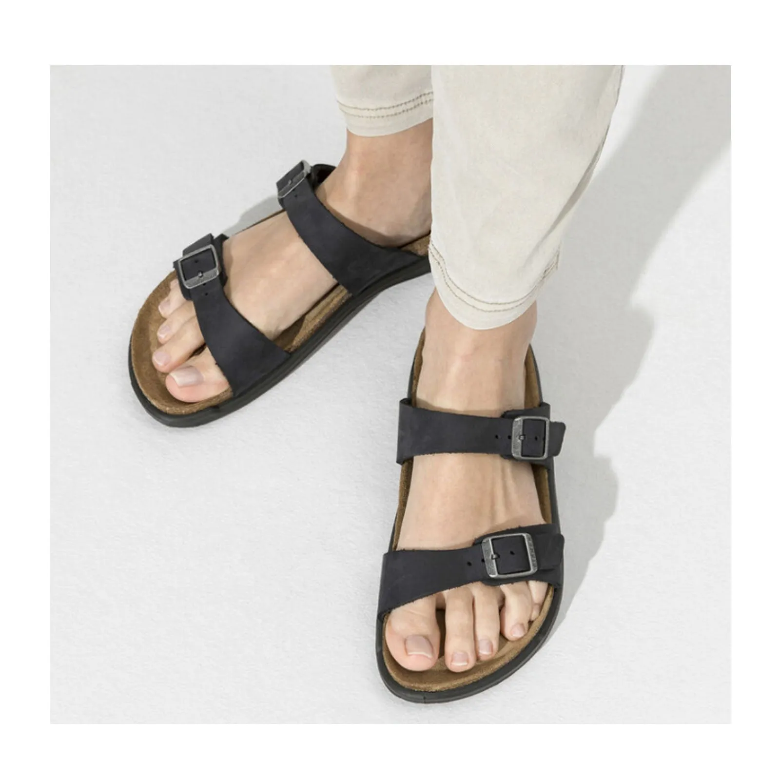 Birkenstock Sierra CT Slide Sandal (Women) - Black Oiled Leather