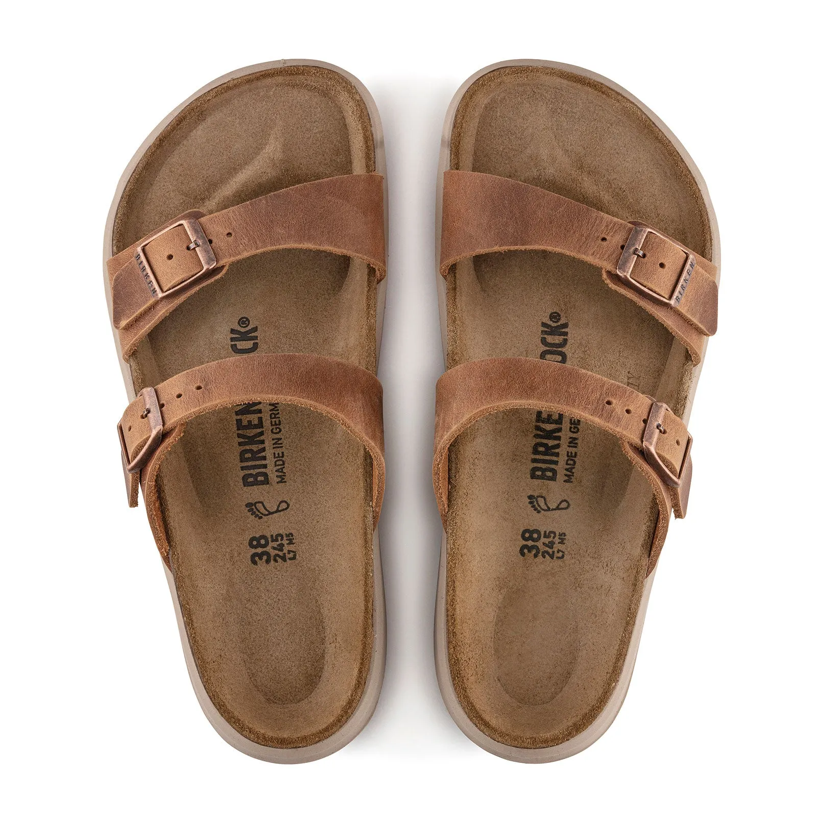 Birkenstock Sierra CT Slide Sandal (Women) - Ginger Brown Oiled Leather