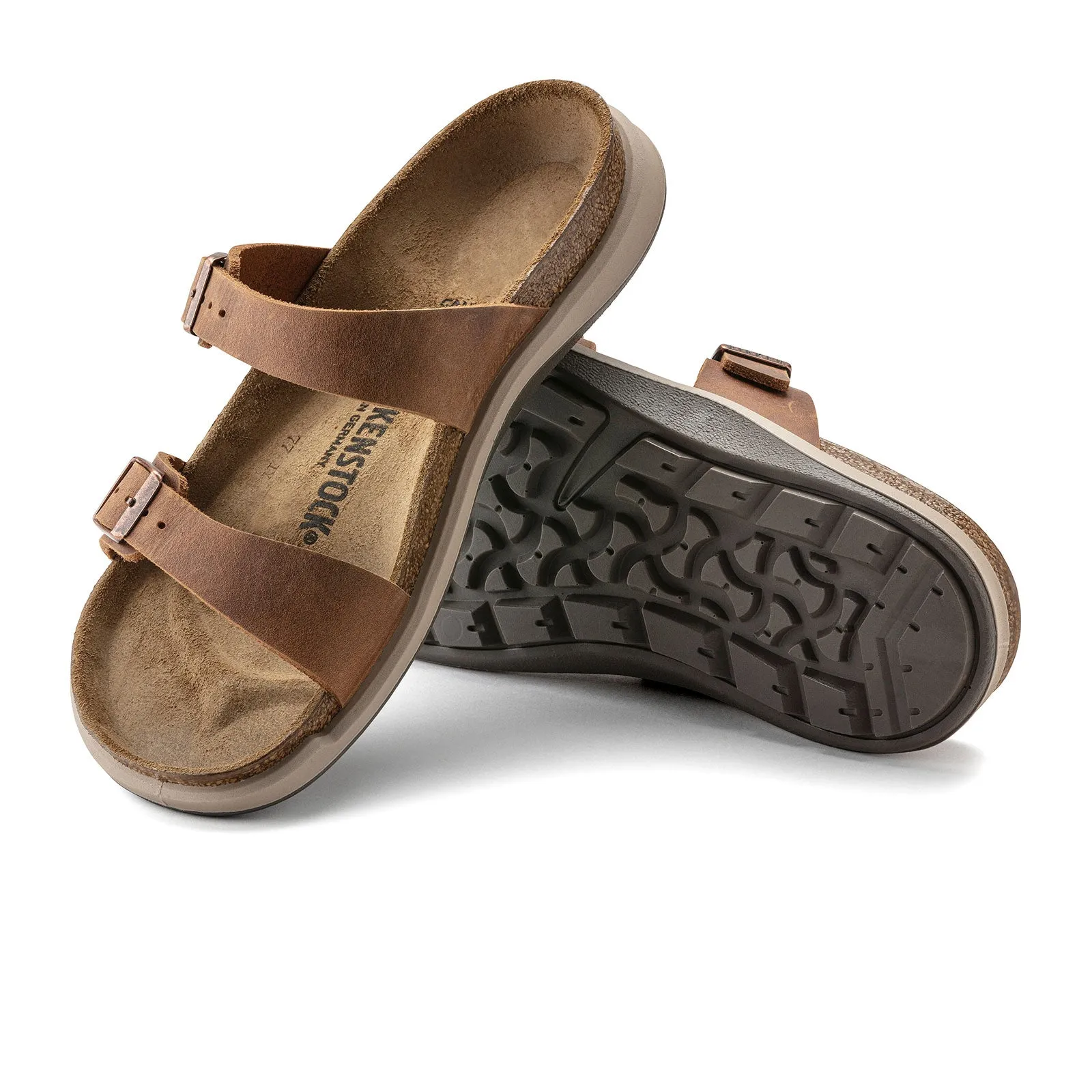 Birkenstock Sierra CT Slide Sandal (Women) - Ginger Brown Oiled Leather