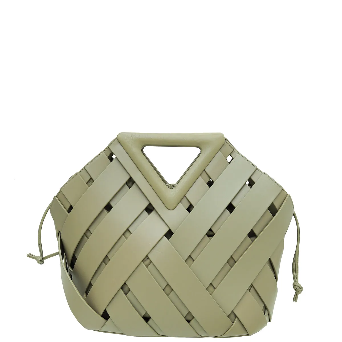 Bottega Veneta Light Olive The Point Triangle Basket Bag