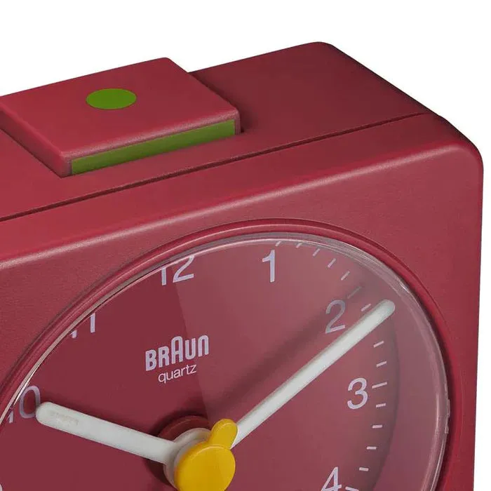 Braun BC02 Classic Travel Alarm Clock Red