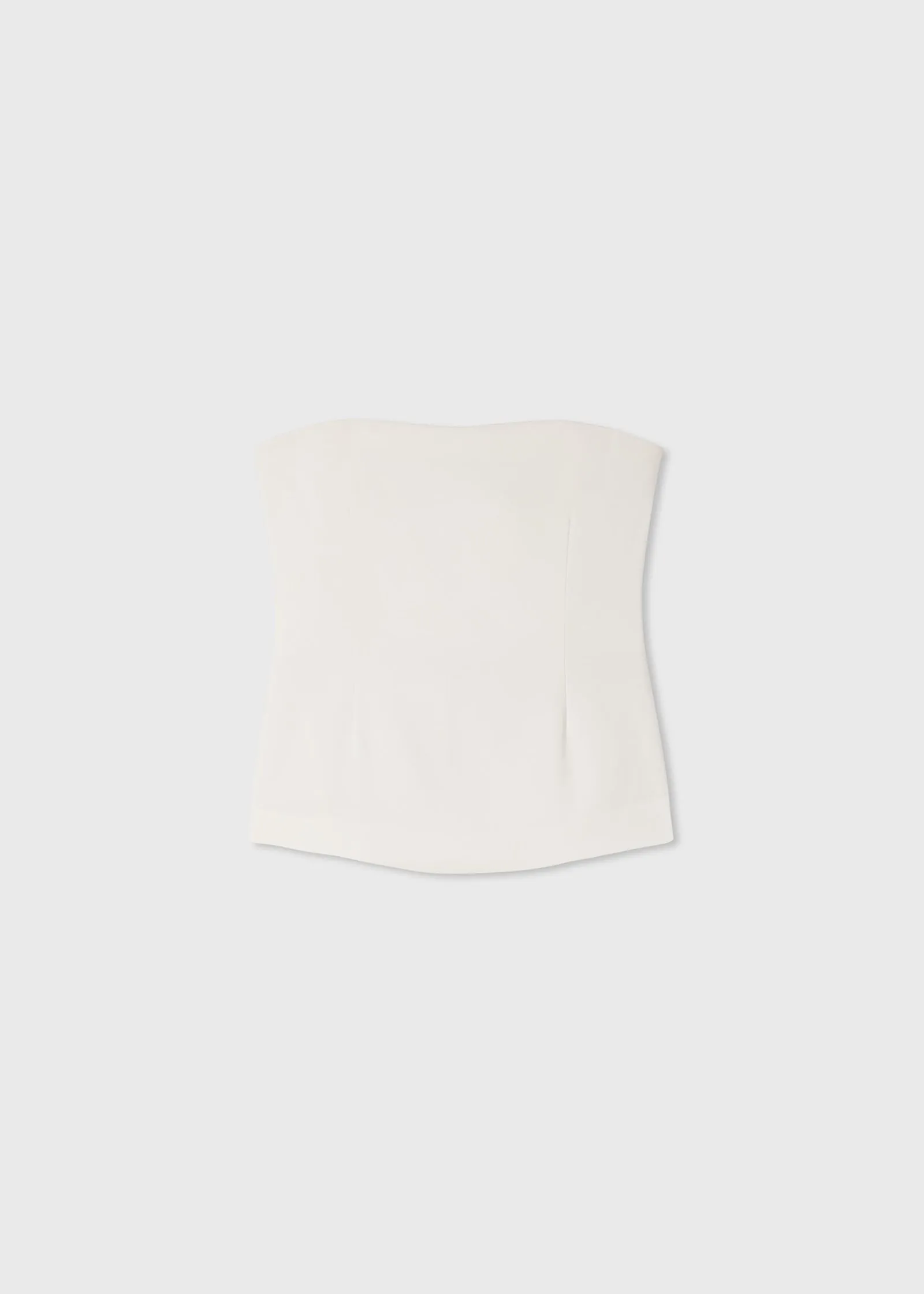 Bustier Top  in Stretch Viscose - Ivory