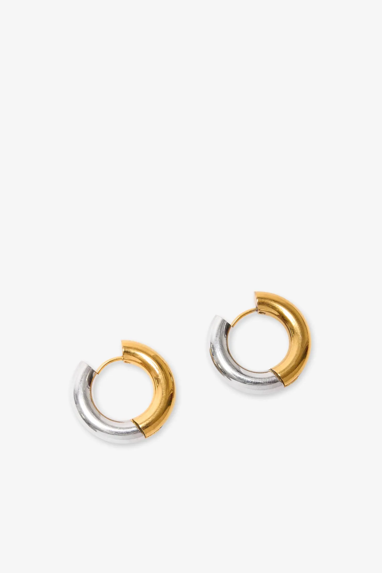 Emery Two-Toned Hoops