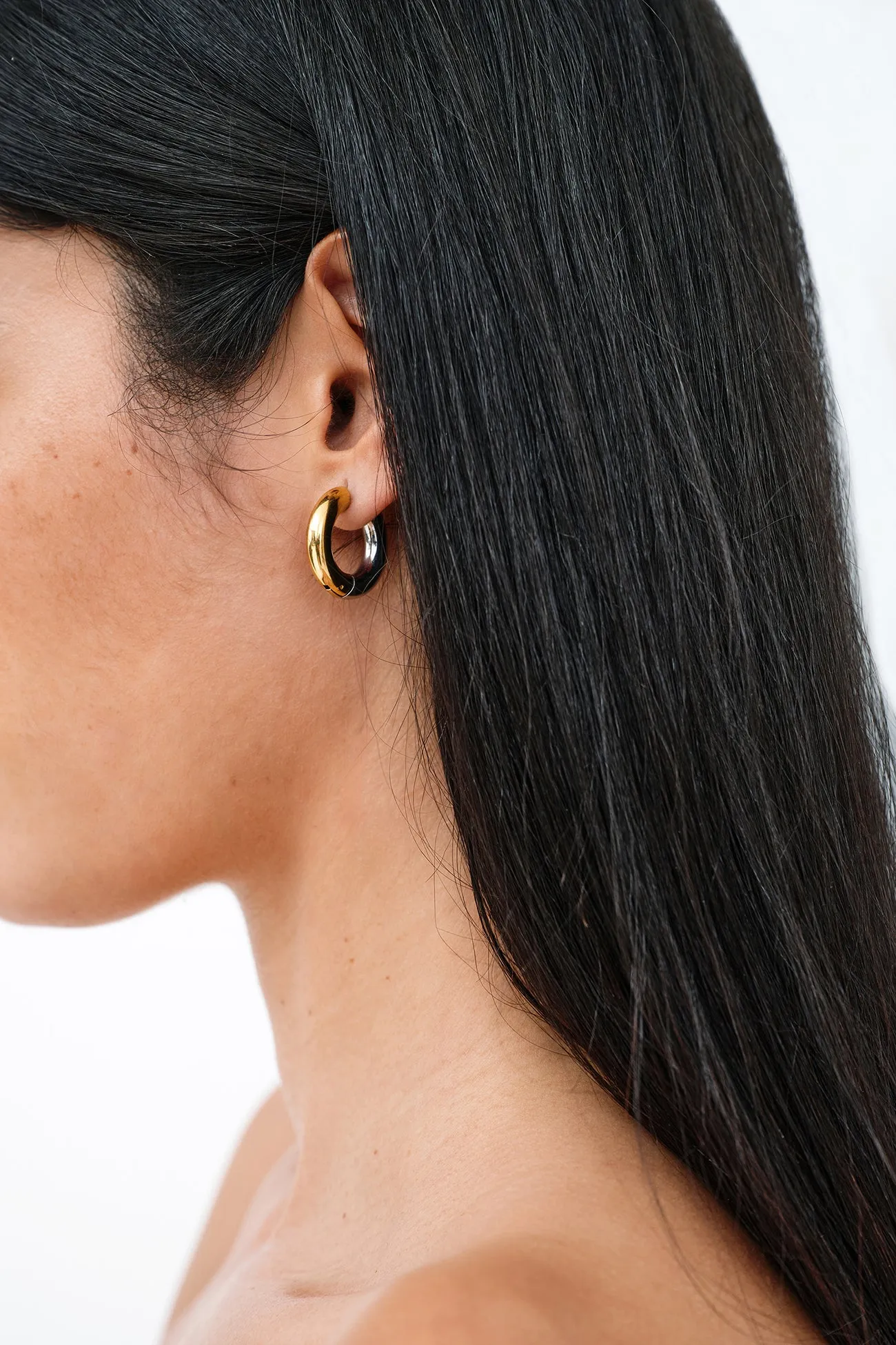 Emery Two-Toned Hoops