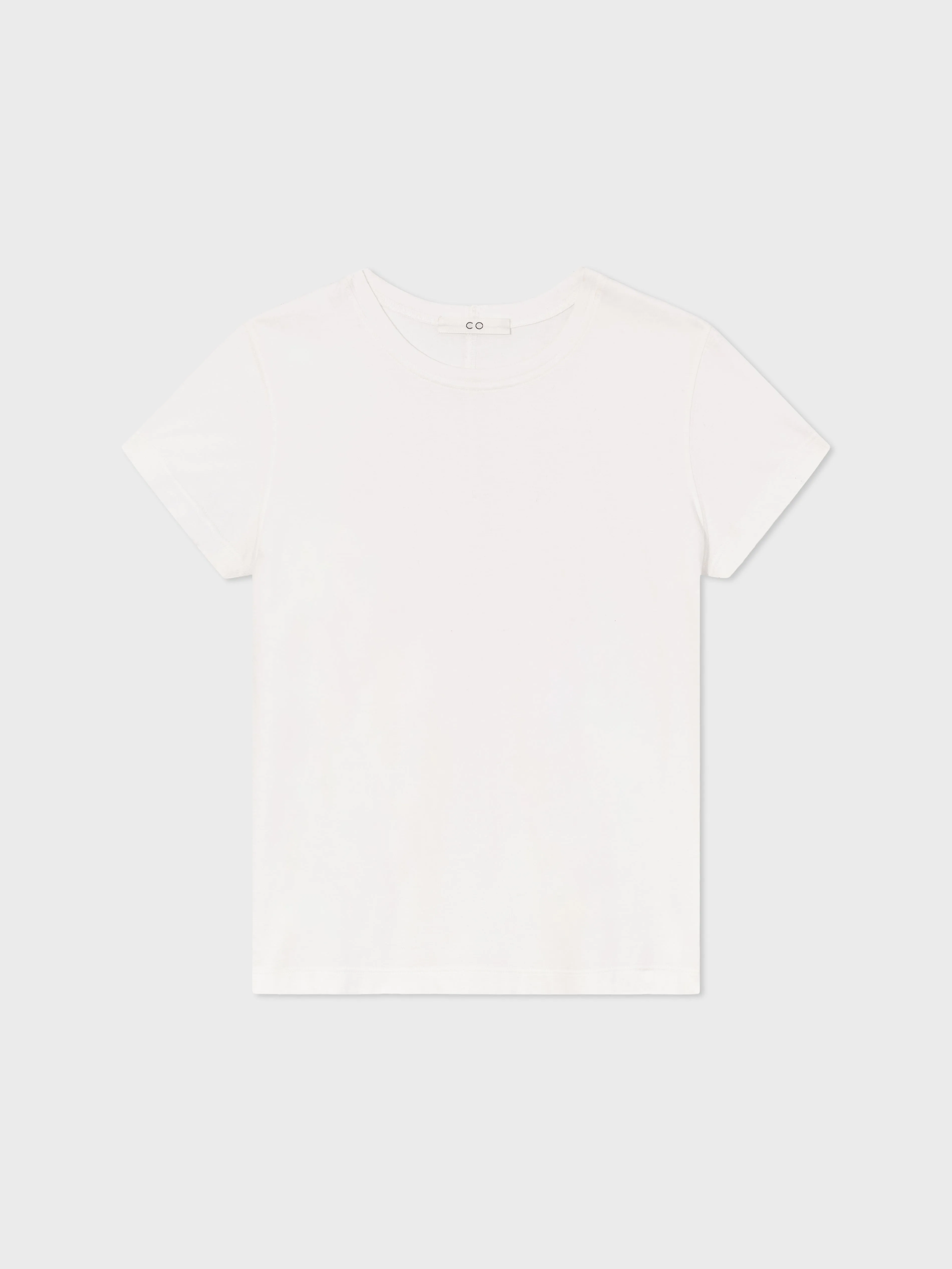 Fitted Tee in Cotton Jersey - White