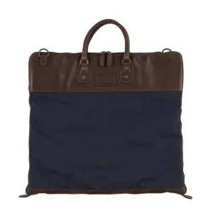 Gravely Garment Bag- Navy & Baldwin Oak