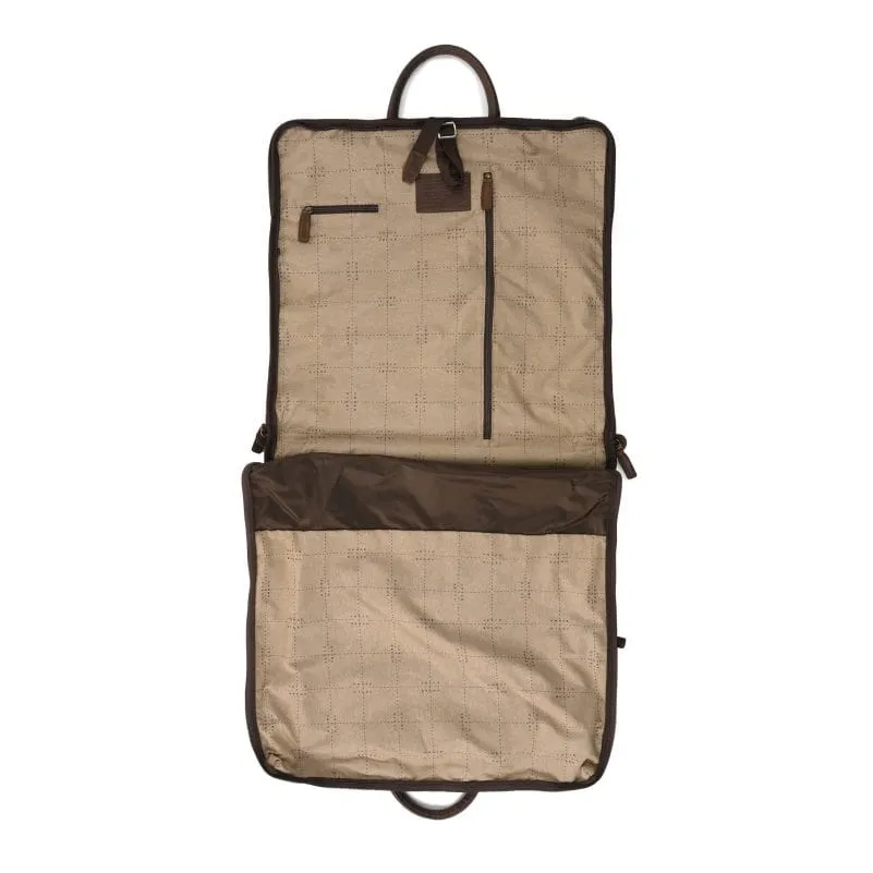 Gravely Garment Bag- Navy & Baldwin Oak