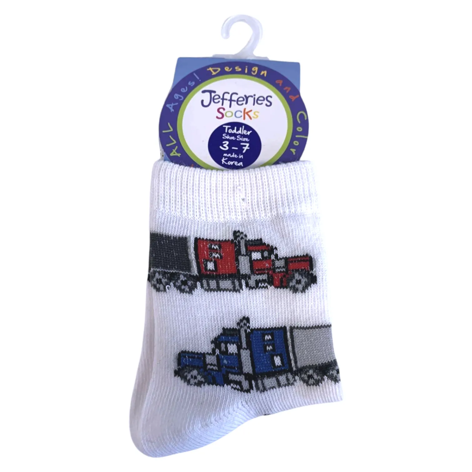 Jefferies Socks Transportation Pattern Crew Socks