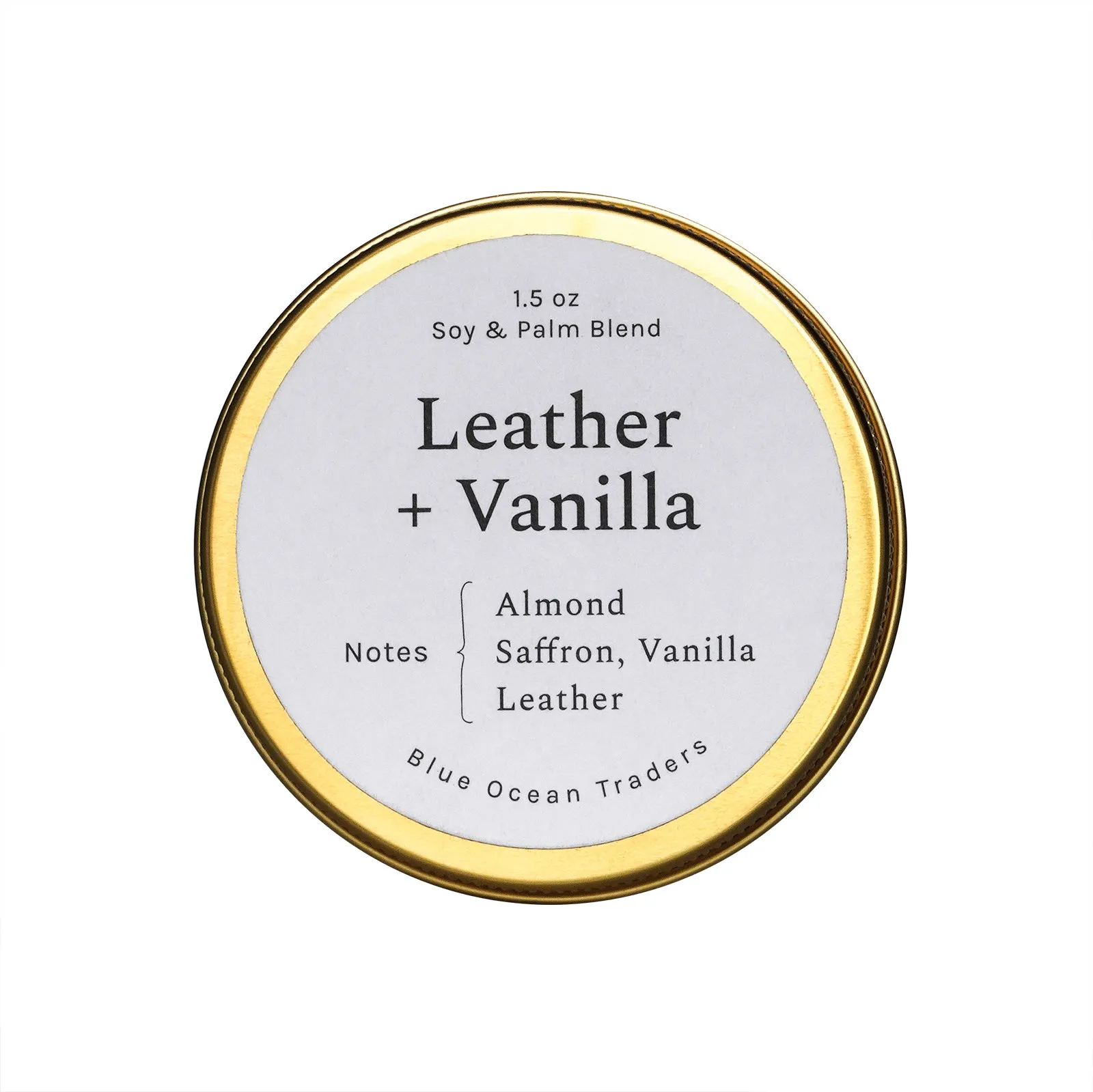 Leather   Vanilla Travel Tin