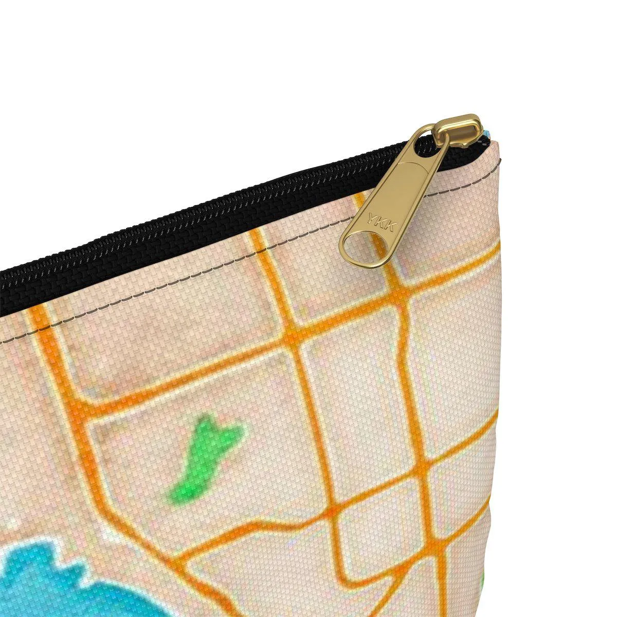 Longboat Key Watercolor Map Accessory Pouch with Tranquil Waters Back