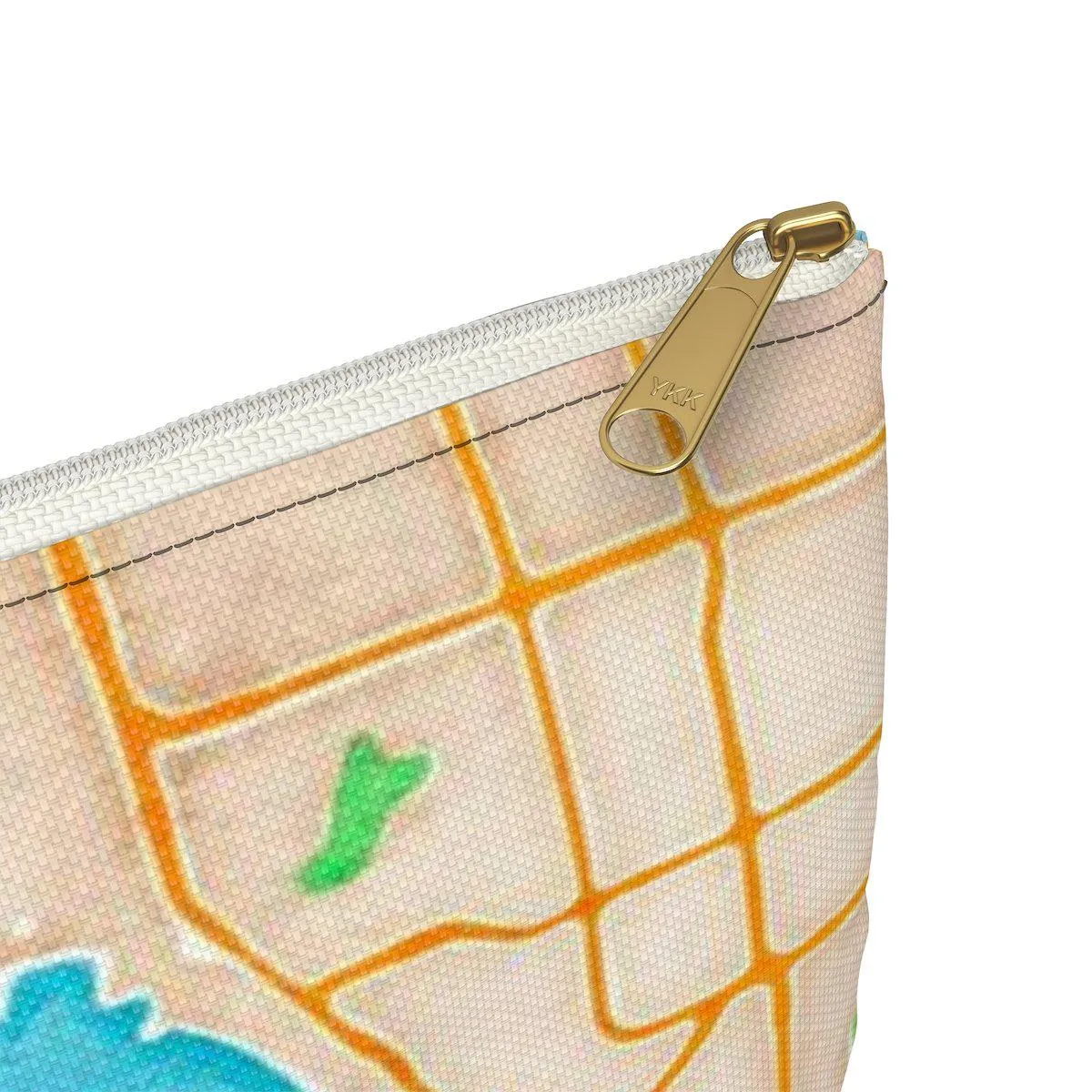 Longboat Key Watercolor Map Accessory Pouch with Tranquil Waters Back