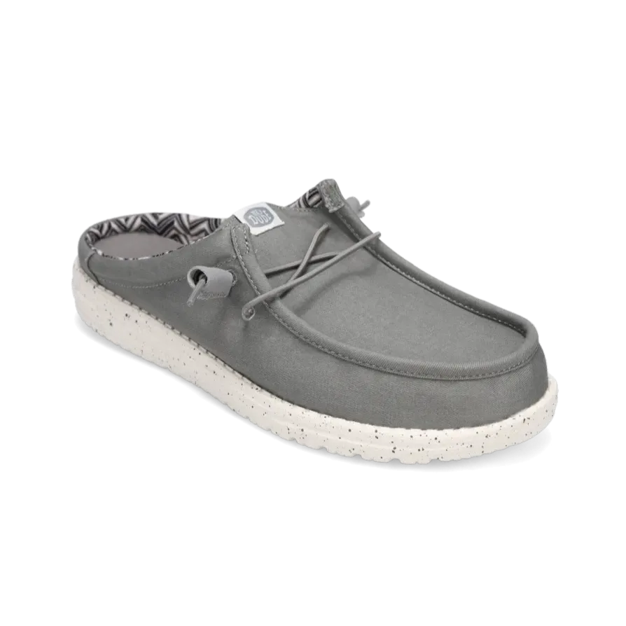 Men's Wally Slip Stretch Canvas Grey