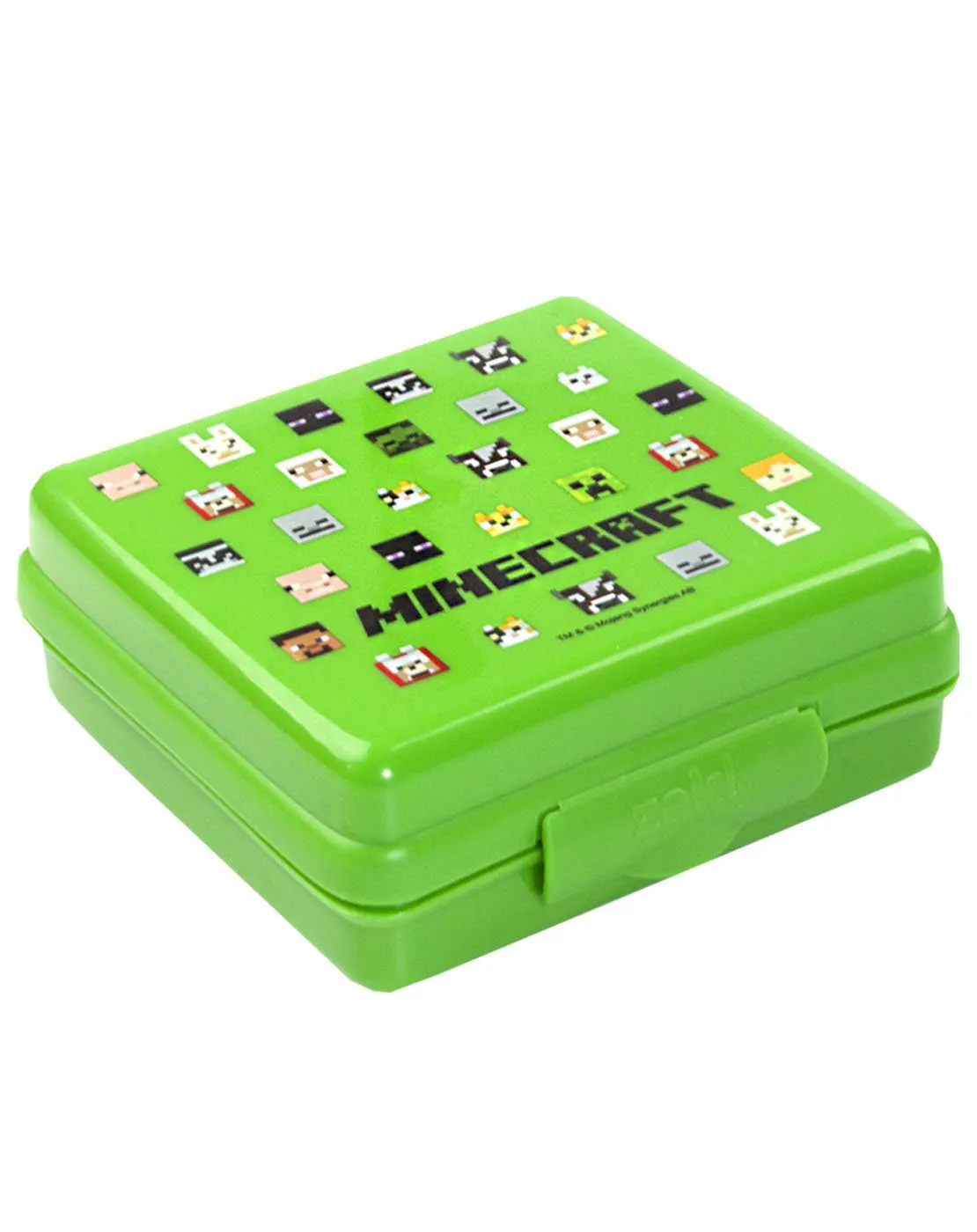 Minecraft Creeper Face Lunch Bag Set (Lunch Box, Water bottle, Snack Pot) - Green