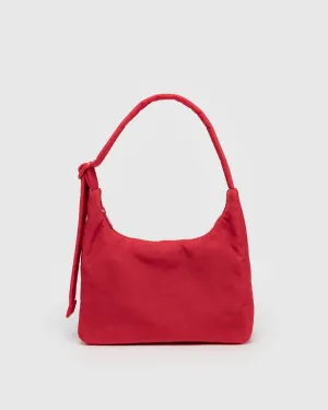 Mini Nylon Shoulder Bag in Candy Apple Red