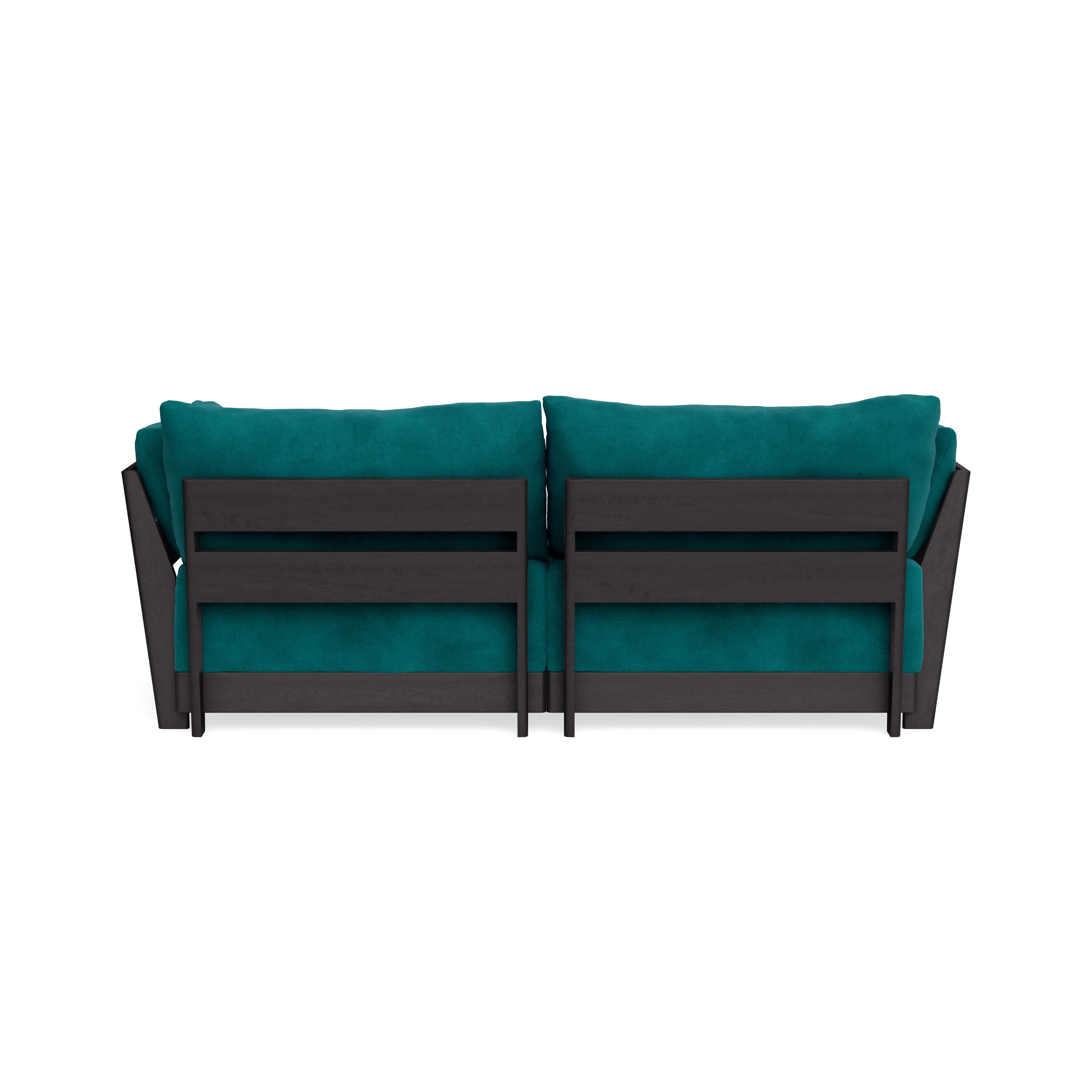 Modular Bondi Black 2-Seater Sofa in Peacock | Classic Blend