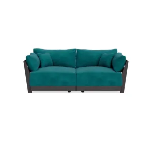 Modular Bondi Black 2-Seater Sofa in Peacock | Classic Blend