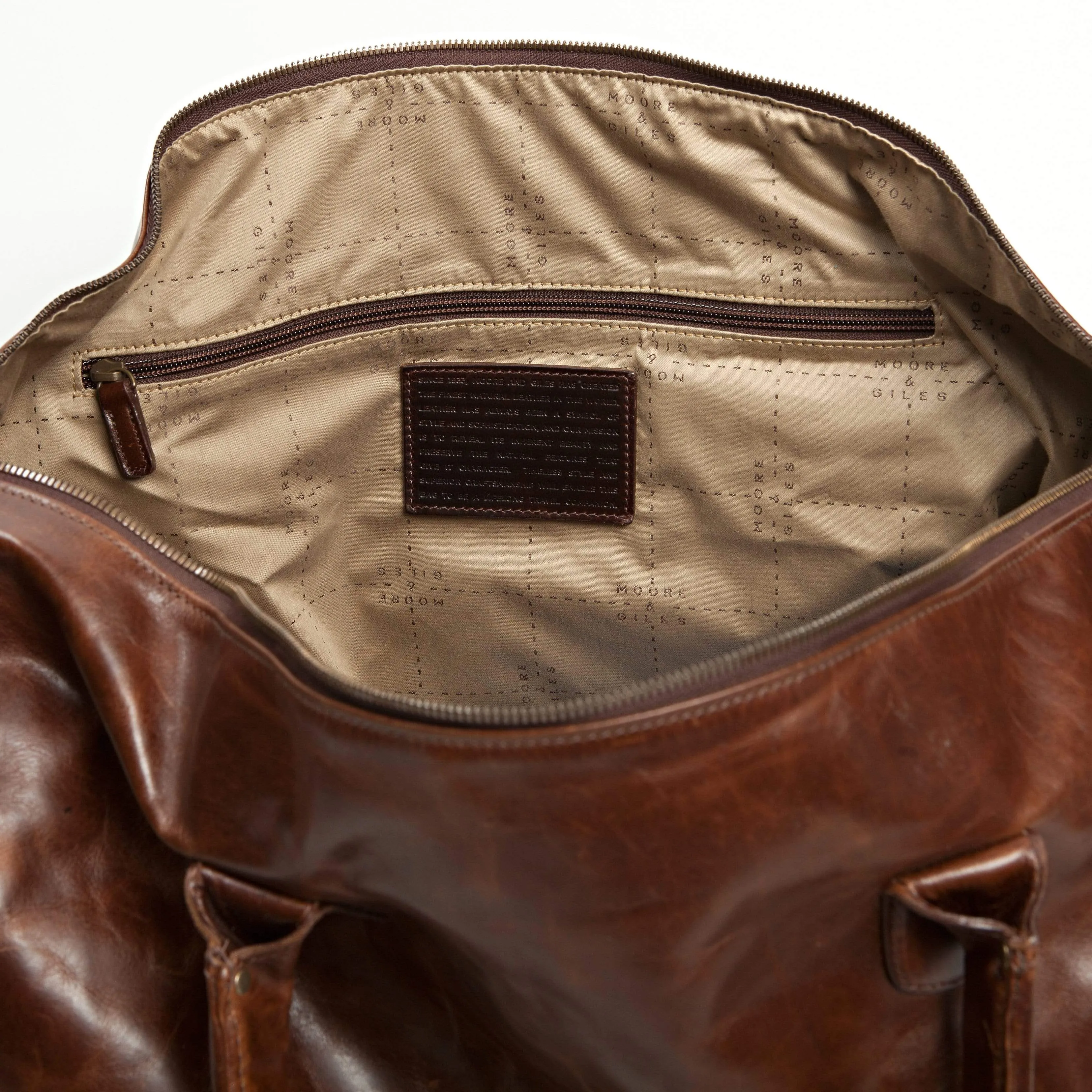 Moore & Giles- Benedict Weekend Bag Bompton Brown