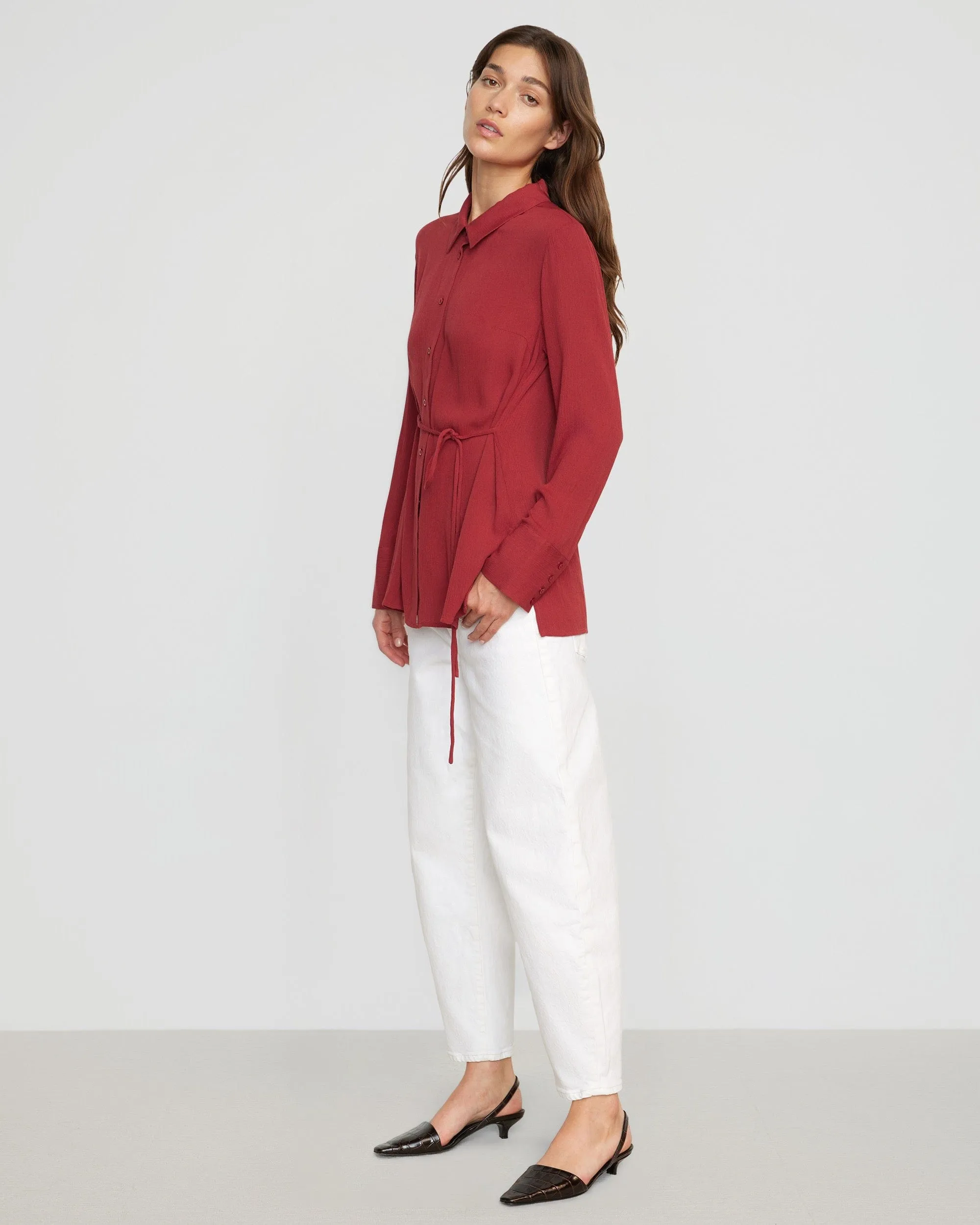 Navaz Tie-Back Shirt