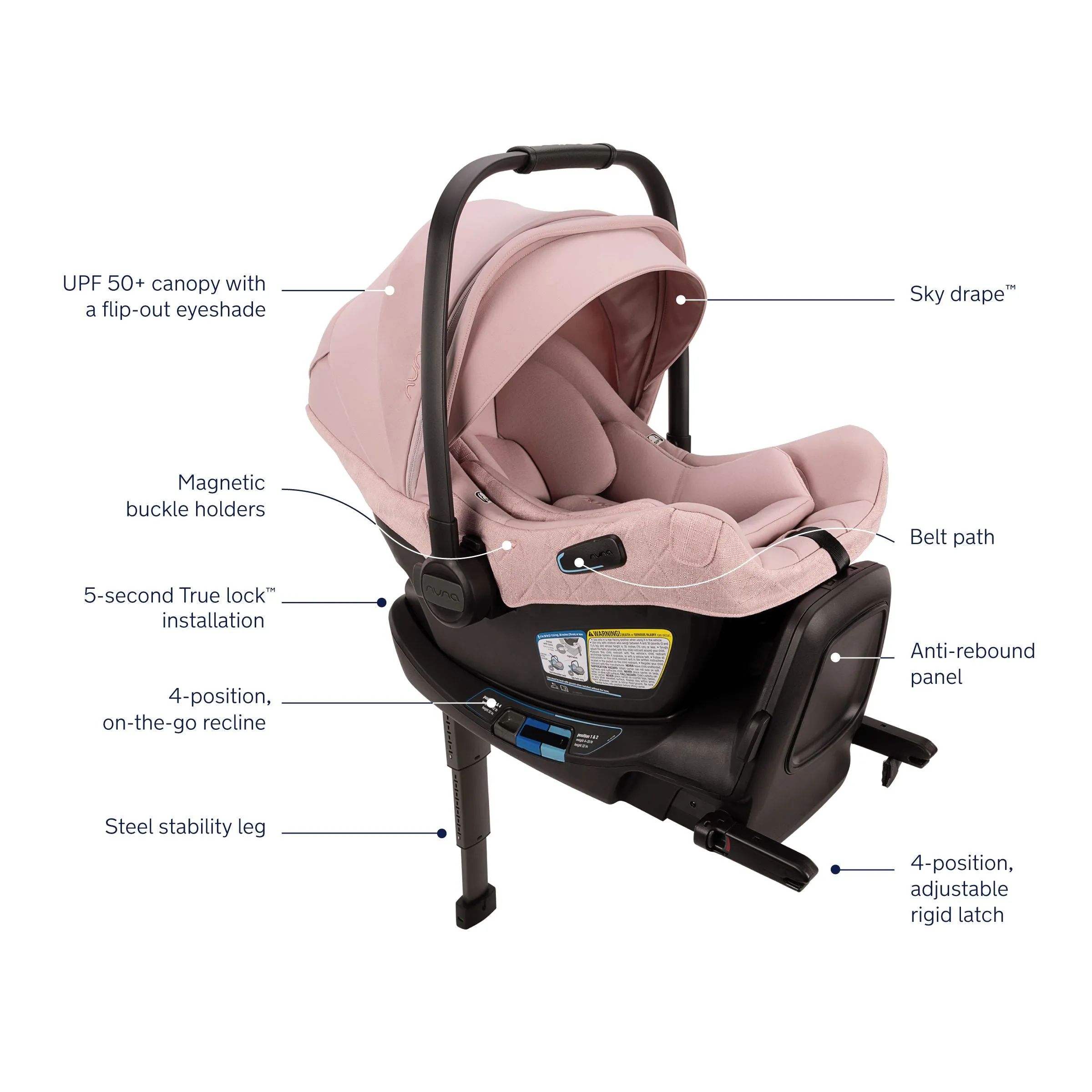 Nuna - PIPA™ aire rx Infant Car Seat   PIPA RELX base™ - Thistle