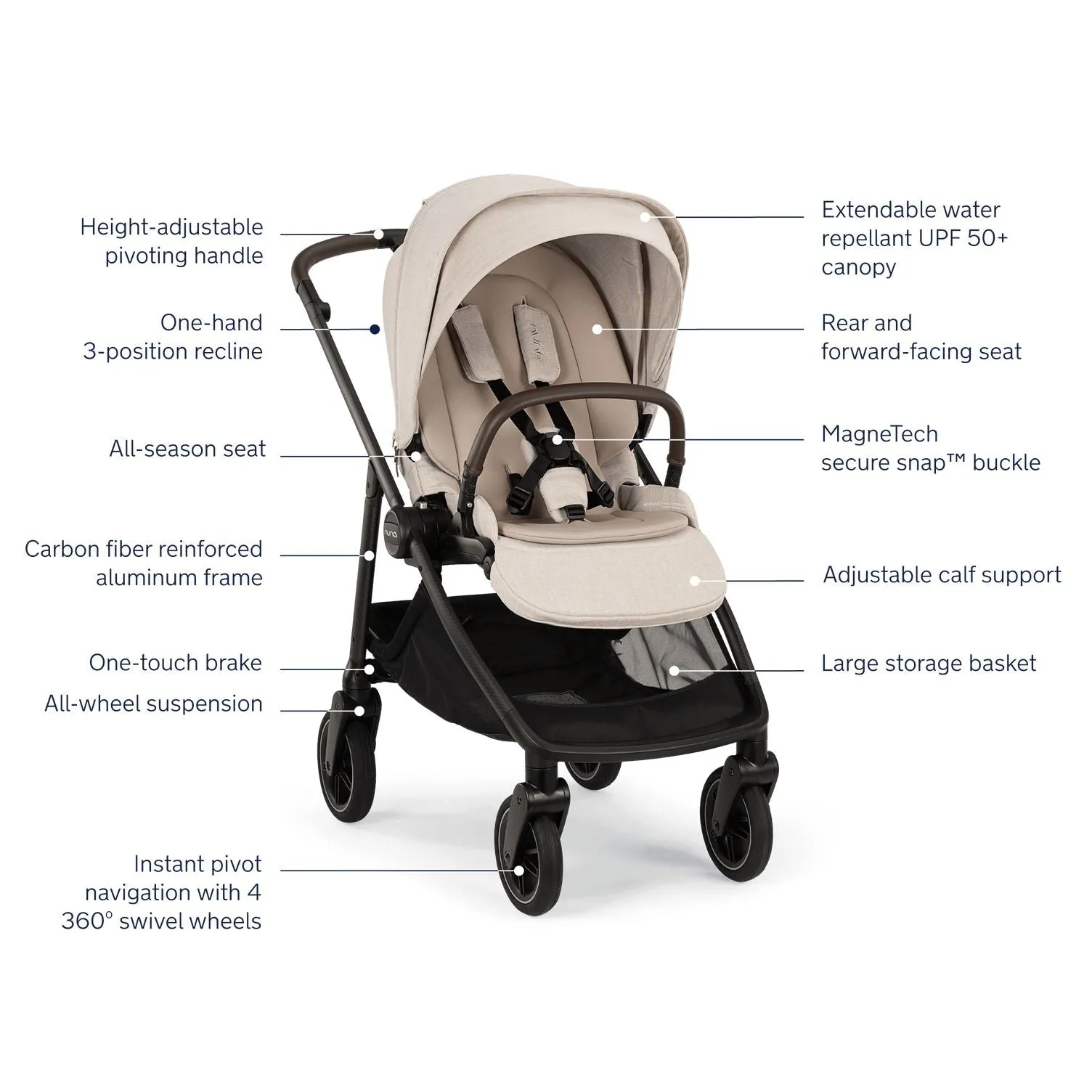 Nuna - Swiv Stroller - Chai (Specialty Exclusive)