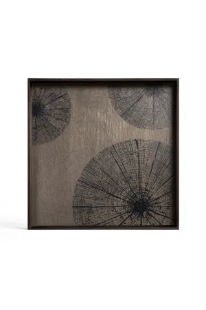 Patterned Square Tray | Ethnicraft Black Slices