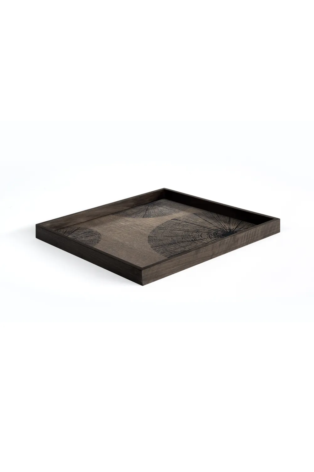 Patterned Square Tray | Ethnicraft Black Slices