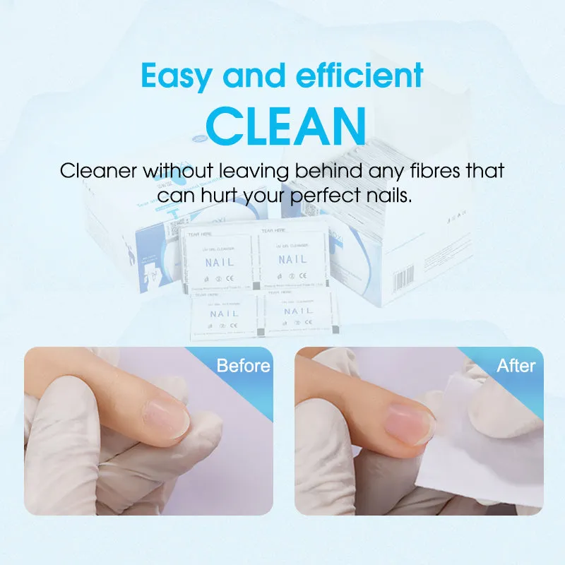 ROSALIND 1Pcs And 100Pcs/Lot For Choose Lint-Free Nail Surface Cleanse Soft Cotton Wipe Soak Off  Pads For Cleaner Paper Pad Nails Polish Art Cleaning Manicure Tools