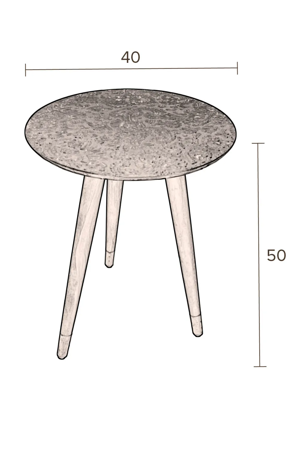 Round Brass End Table | Dutchbone Bast