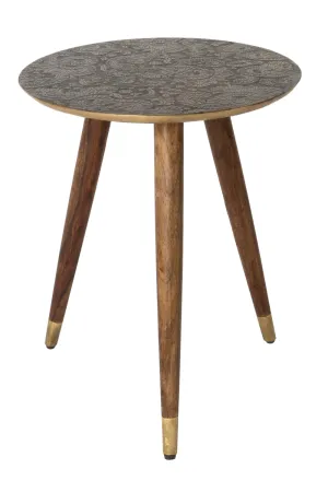 Round Brass End Table | Dutchbone Bast