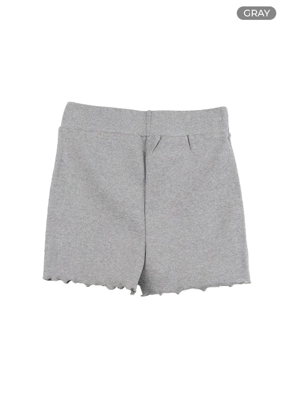 Solid Ruffle Mini Shorts CA422