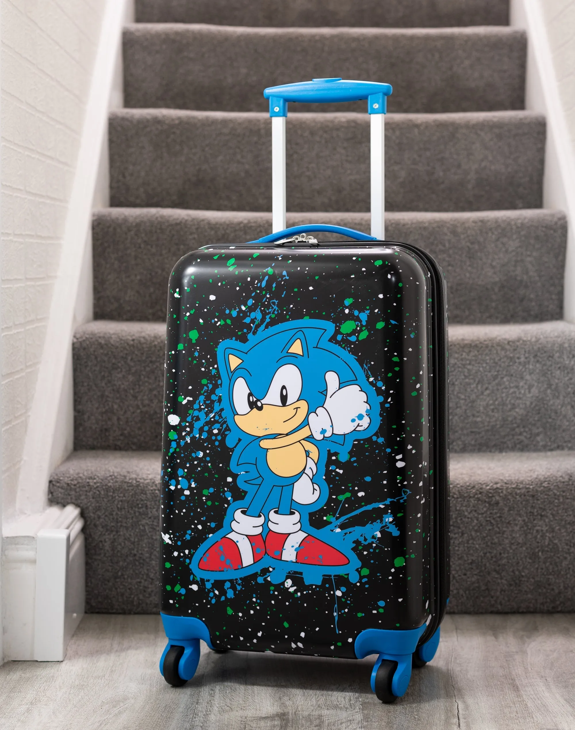 Sonic the Hedgehog Unisex Kids Black Medium Suitcase