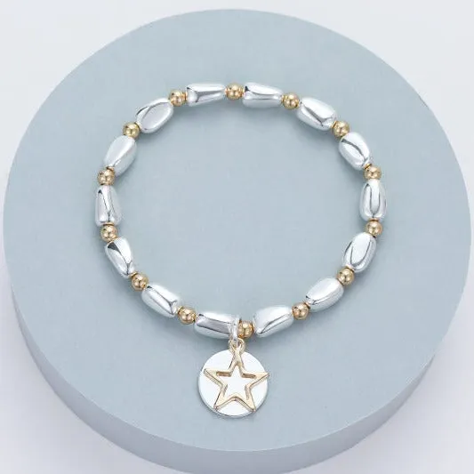 Star and Circle Charm Bracelet