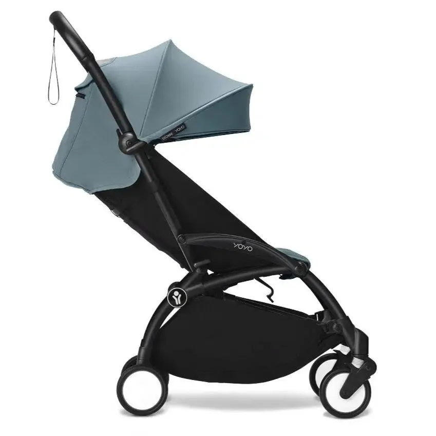 Stokke - YOYO 3 Stroller 6  - Black Frame   Aqua