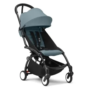 Stokke - YOYO 3 Stroller 6  - Black Frame   Aqua