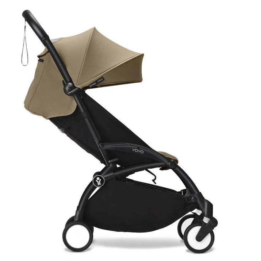 Stokke - YOYO 3 Stroller 6  - Black Frame   Toffee