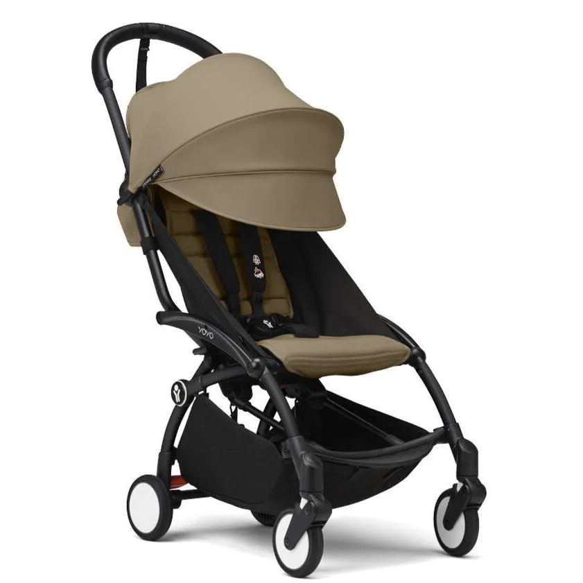 Stokke - YOYO 3 Stroller 6  - Black Frame   Toffee