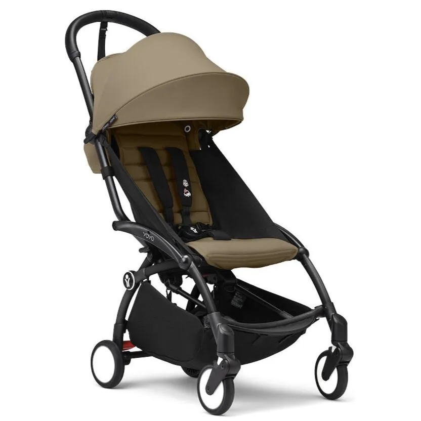 Stokke - YOYO 3 Stroller 6  - Black Frame   Toffee