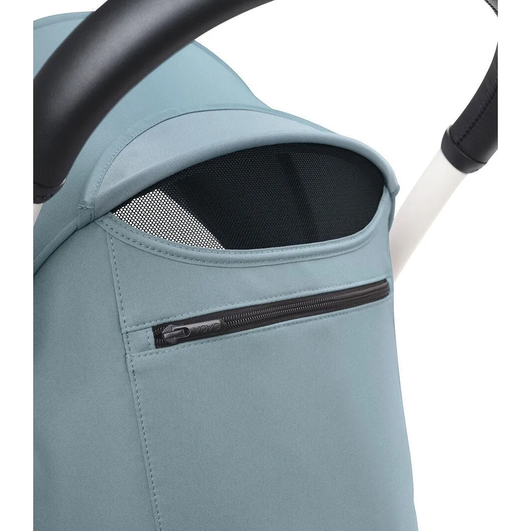 Stokke - YOYO 3 Stroller 6  - White Frame   Aqua