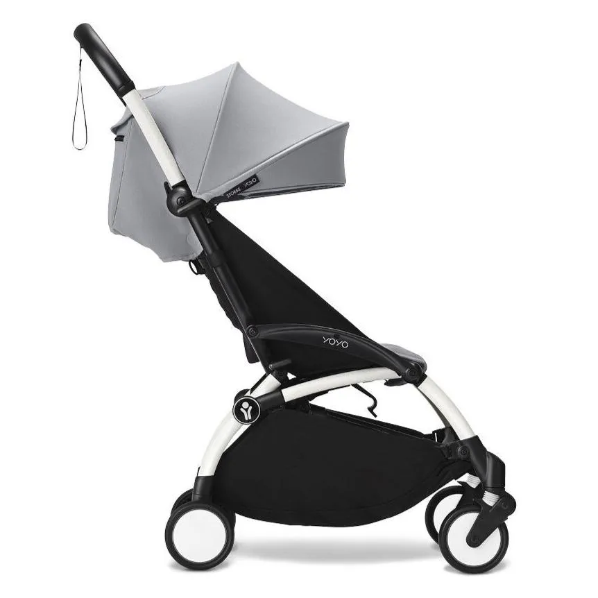 Stokke - YOYO 3 Stroller 6  - White Frame   Stone