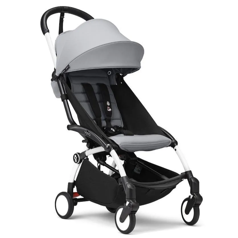 Stokke - YOYO 3 Stroller 6  - White Frame   Stone