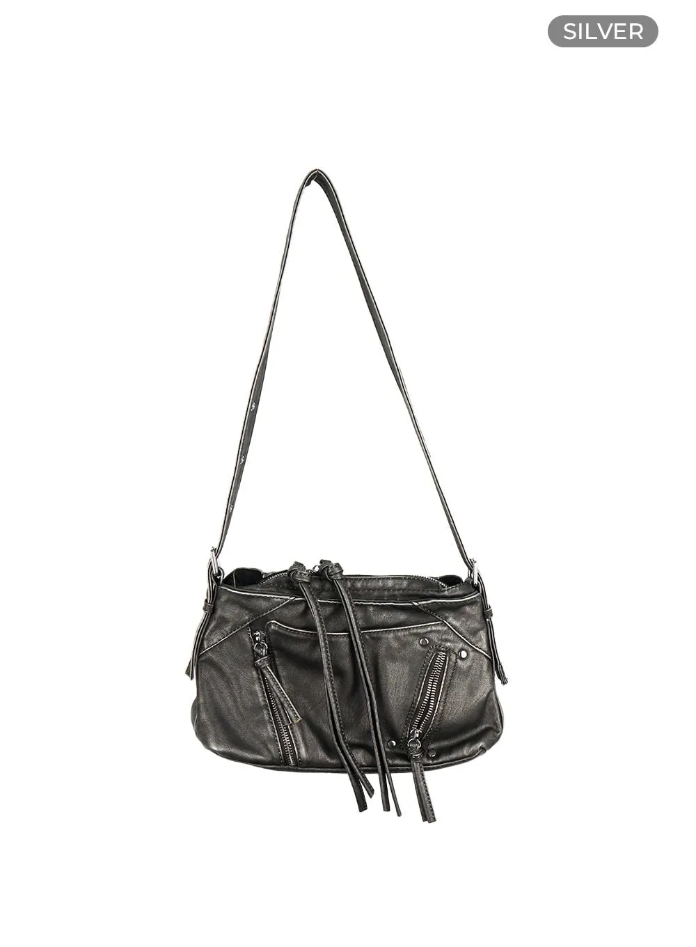 Stylish Buckled Faux Leather Bag CS406