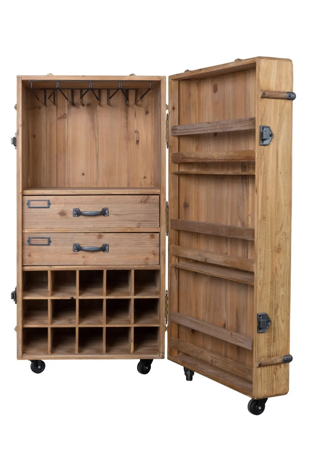 Wheeled Bar Cabinet | Dutchbone Lico