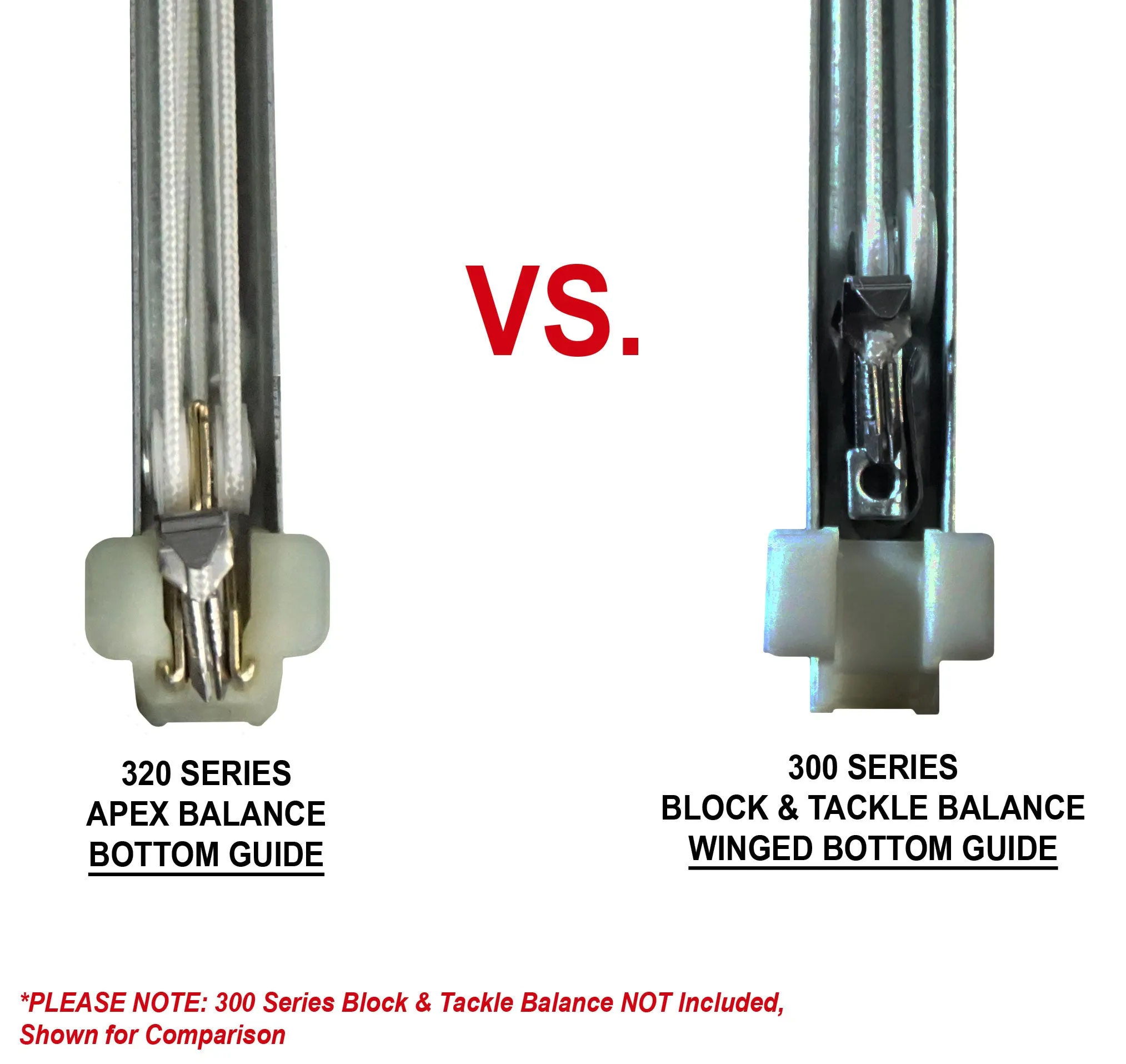 WRS Series 320 Extended Travel Apex Block & Tackle Balances - 22", 4-42 lbs